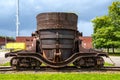 View of a ladle transfer car, aÃÂ material handlingÃÂ tool used inÃÂ foundries.ÃÂ Also know as molten Royalty Free Stock Photo